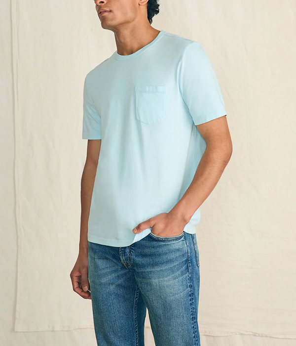 FAHERTY Mens Sunwashed Pocket Tee
