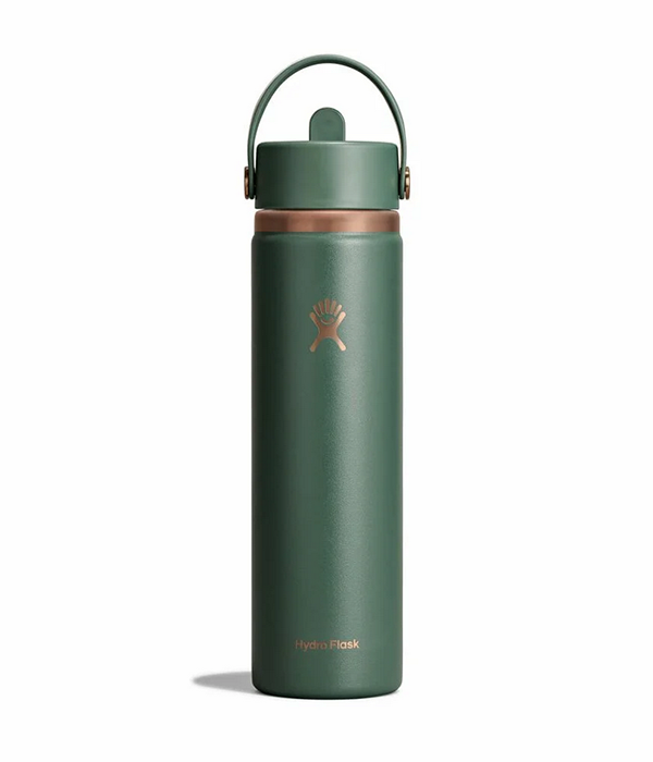 24oz Wide Flex Straw Cap in Forest Green Arc