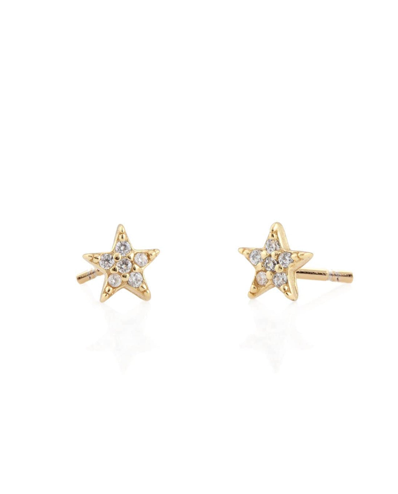 KRIS NATIONS Star Pave Stud Earrings