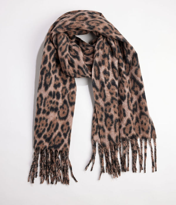 Womens Leopard Scarf
