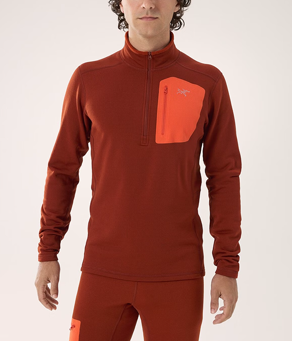 Mens Rho Heavyweight Zip Neck