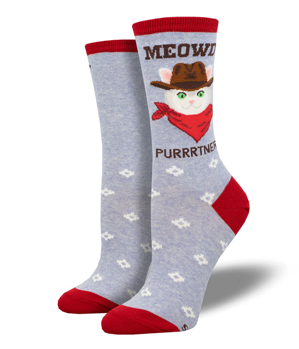 Meowdy Purrtner Sock