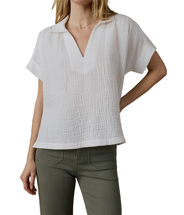 Womens Dune Cotton Gauze Zoe Top