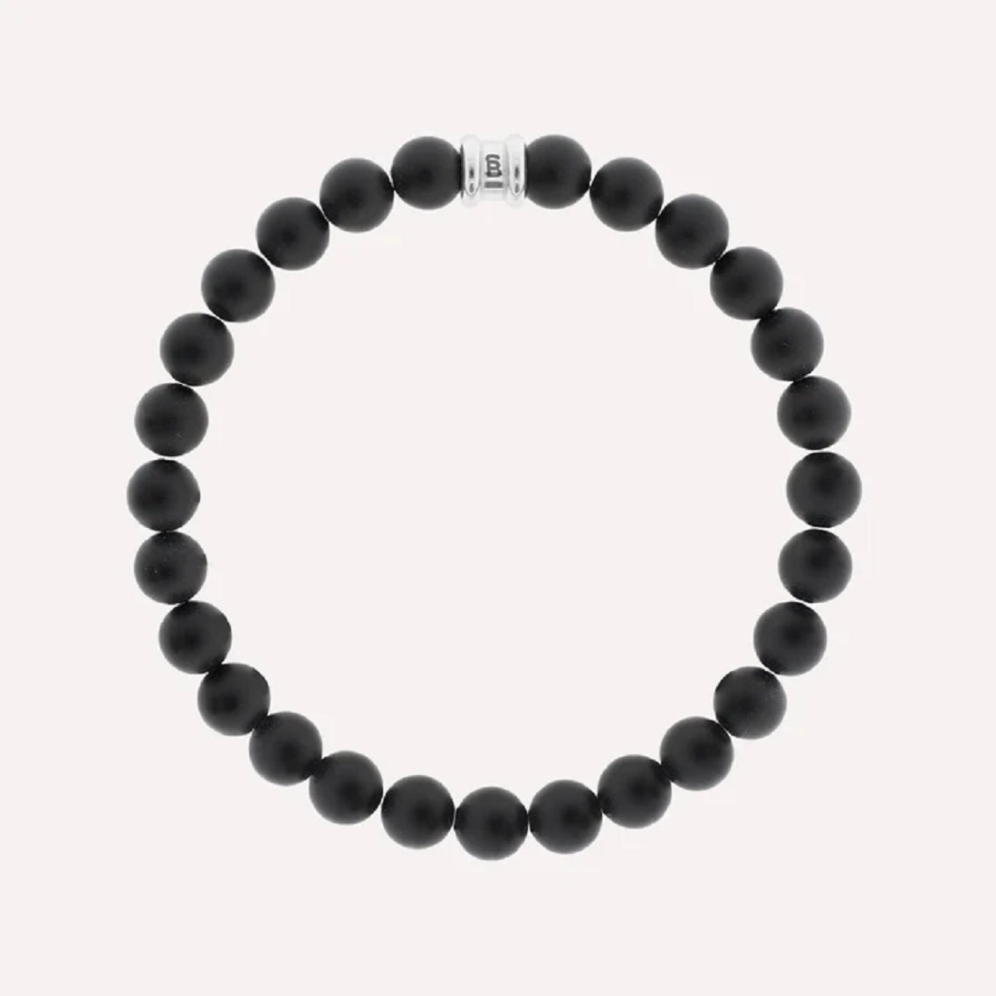 Mens Basic Stones Bracelet in Matt Black