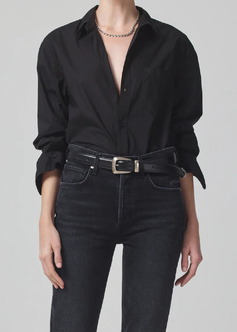 Womens Kayla Shrunken in Black