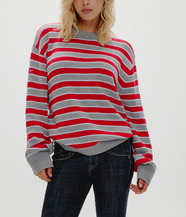 Womens  Sloane Cotton Knit Boyfriend  Sweater