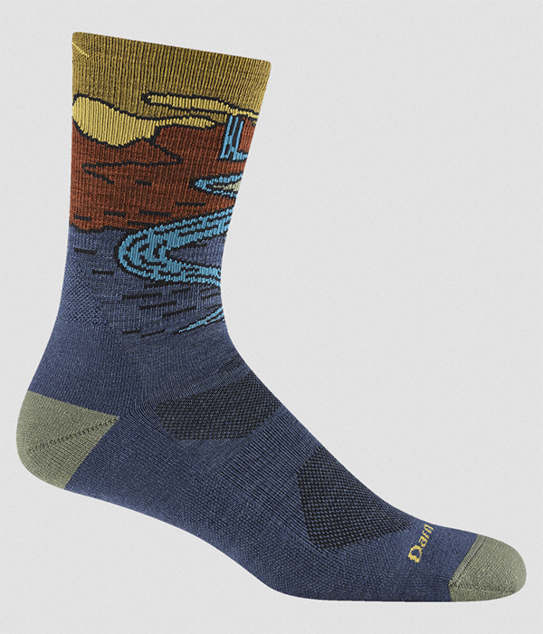 Mens Chasing Waterfalls Micro Crew Lightweight with Cushion