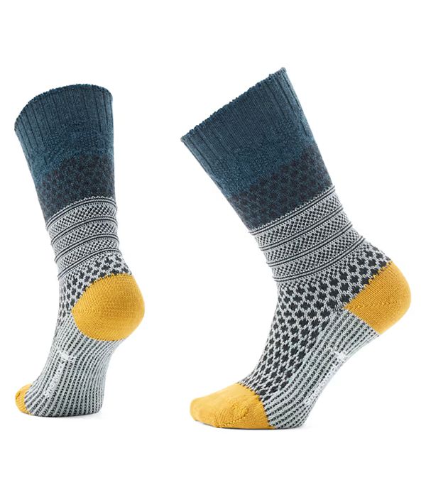 Womens Everyday Popcorn Cable Crew Socks