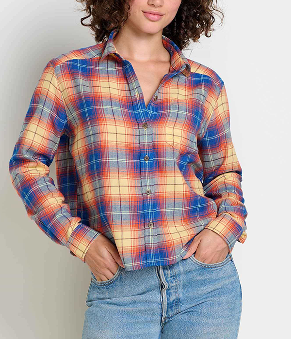 Womens Re-Form Flannel Boxy LS Shirt