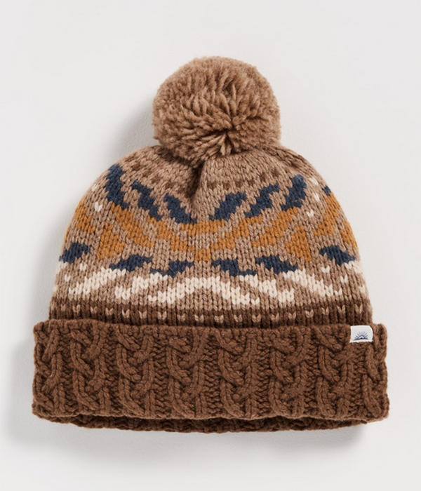 Womens Color Pop Fair Isle Beanie