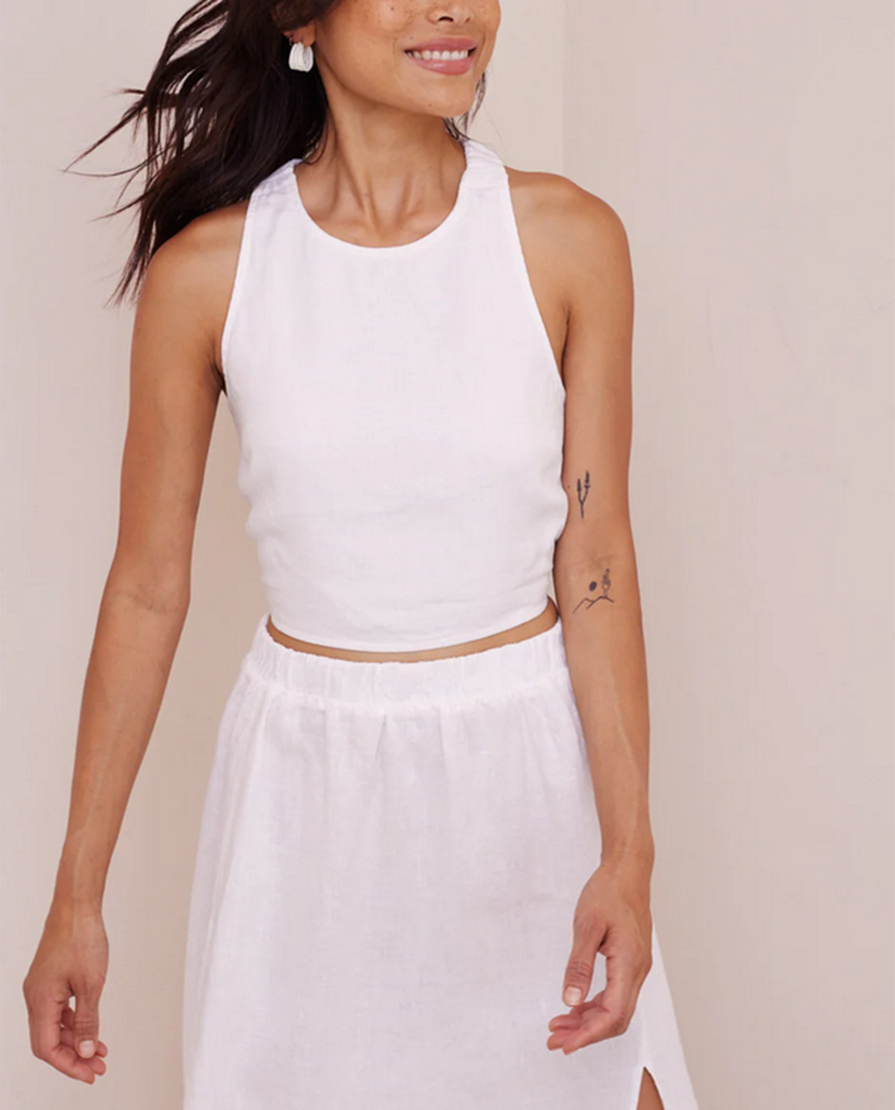 Womens Scrunch Strap Top