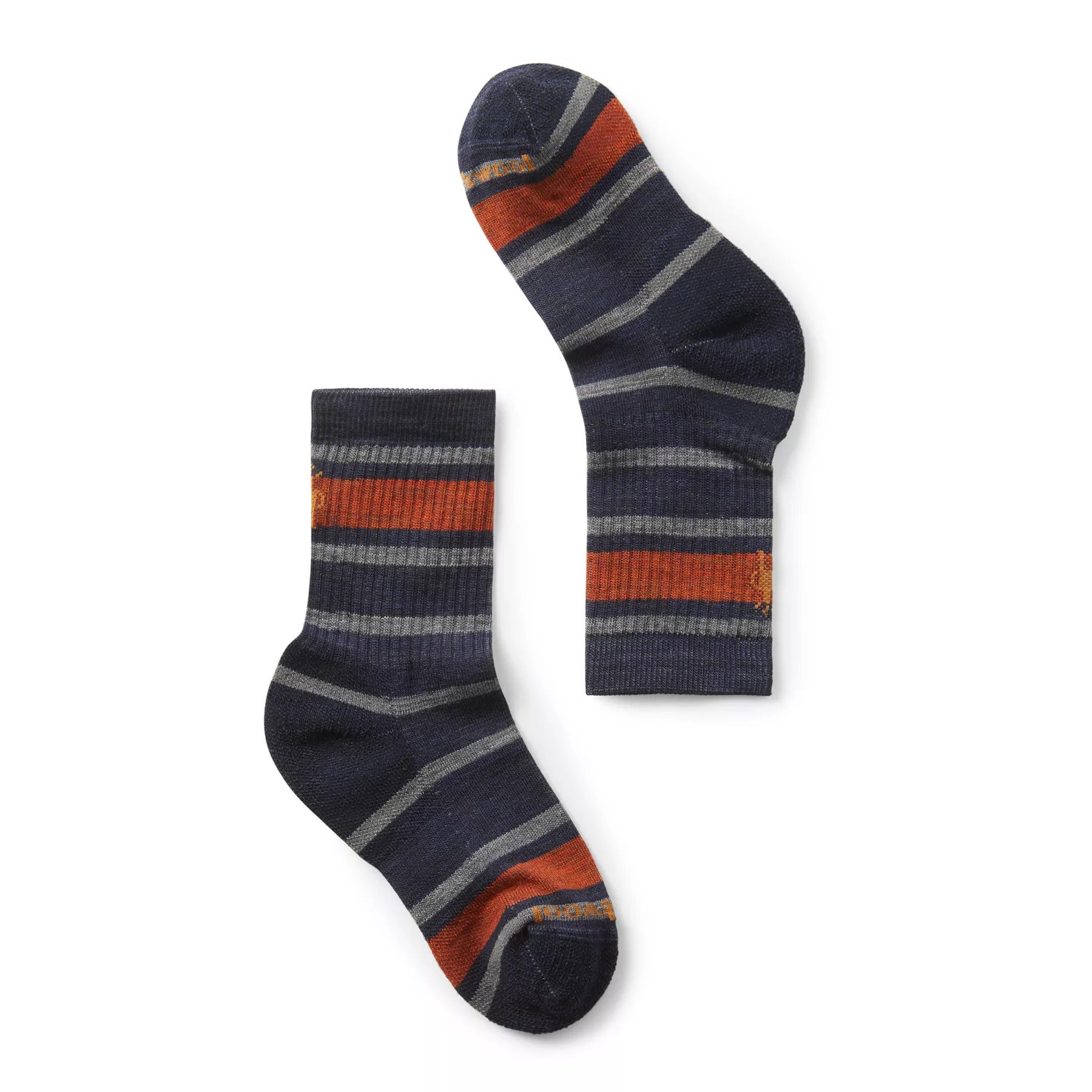 Kids Hike Light Cushion Striped Crew Socks