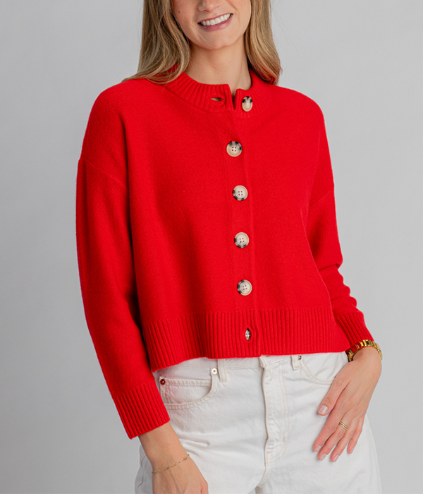 Womens Nina Crewneck Cardigan