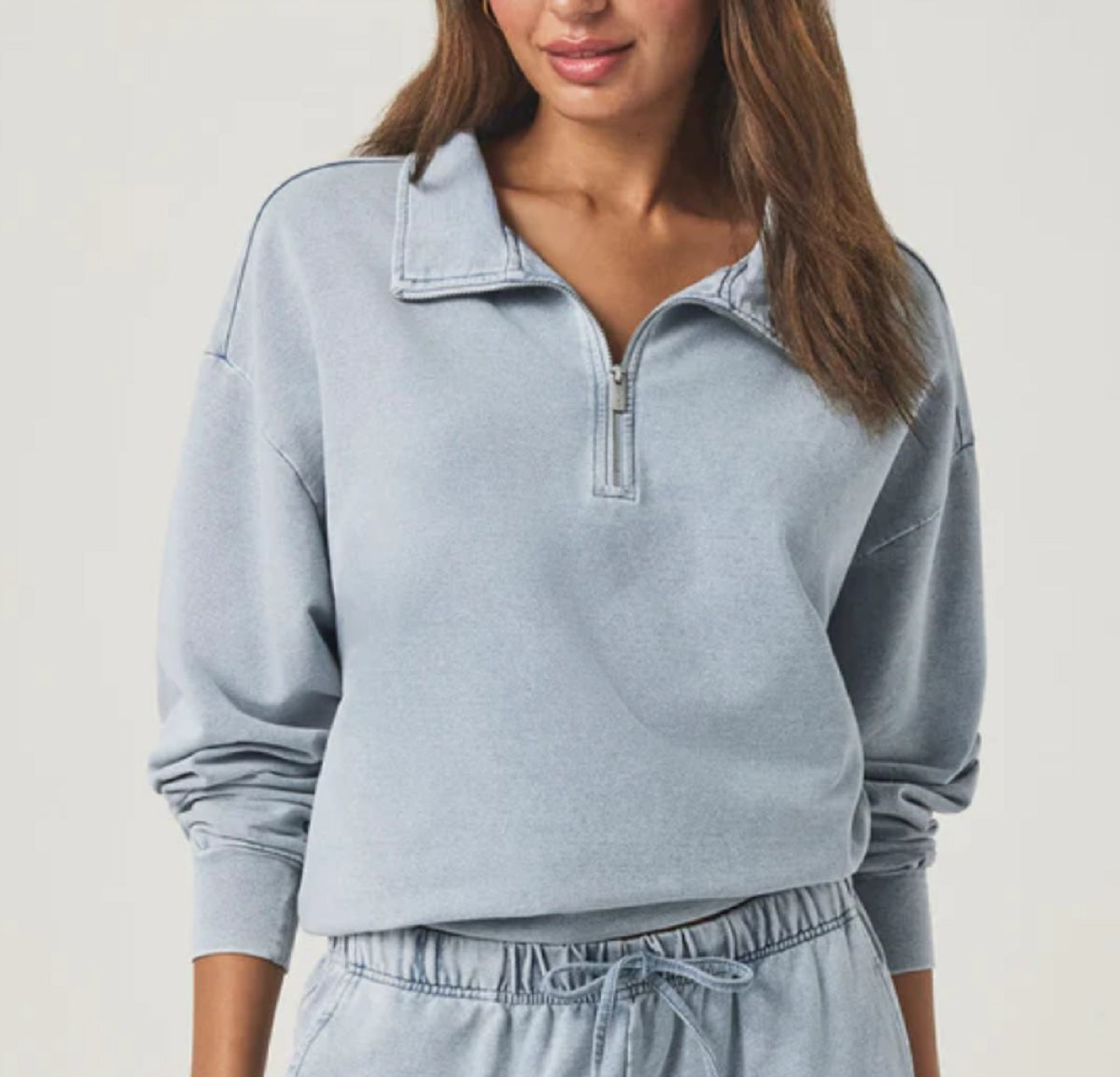 Womens Terry Quarter Zip