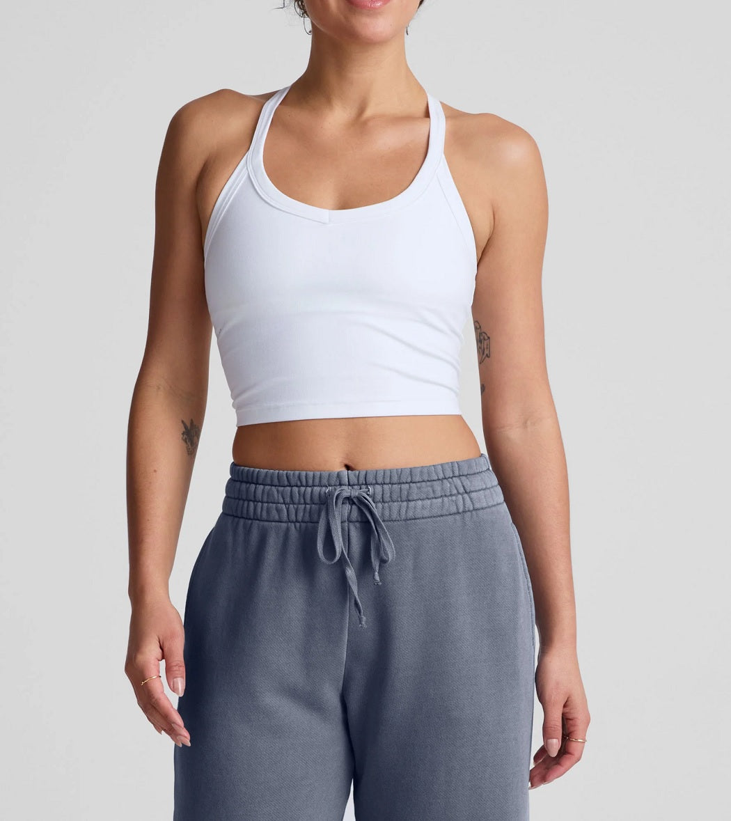 Womens Spacedye On The Up Cropped Tank