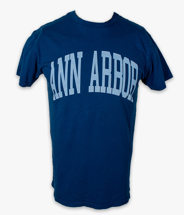 Womens Ann Arbor Tee White Font