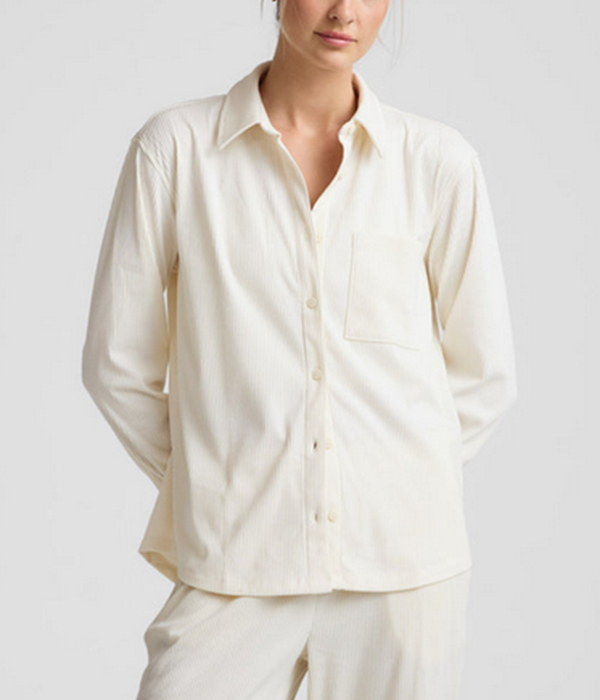 Womens Breathe Easy Corduroy Button Front Shirt