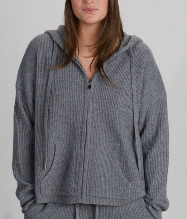 Womens Aidan Ribbed Hoodie