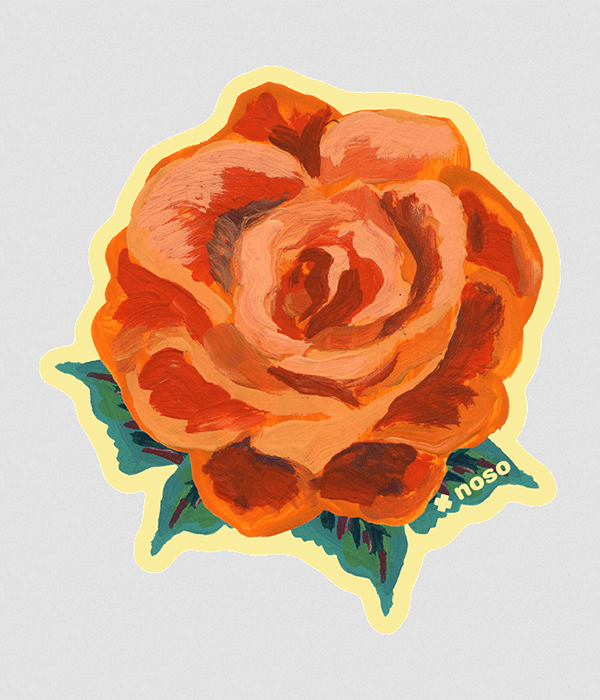 Orange Rose Patch