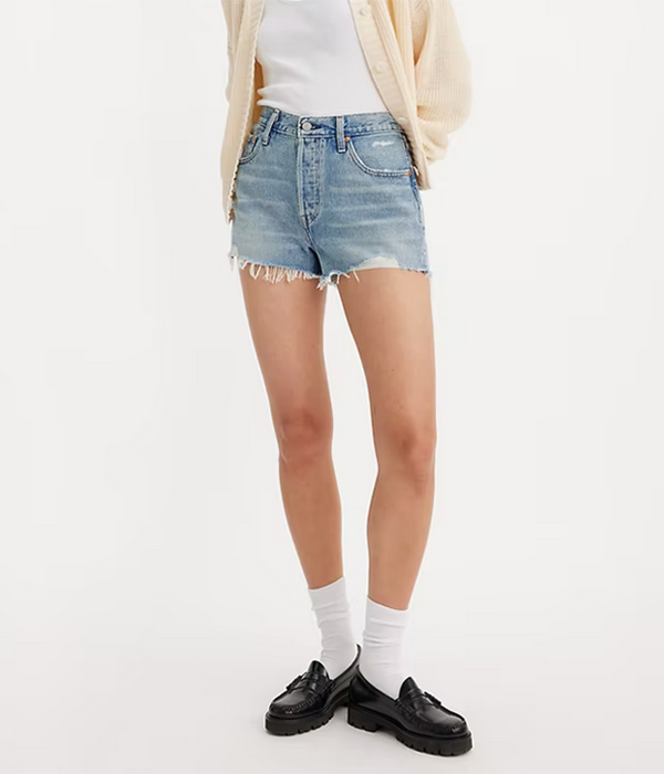 Womens 501 Original Short in Vague Finish