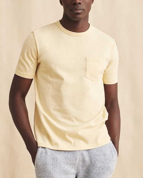 FAHERTY Mens Sunwashed Pocket Tee
