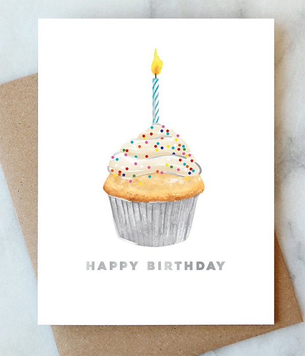 Cupcake Birthday Greeting Card