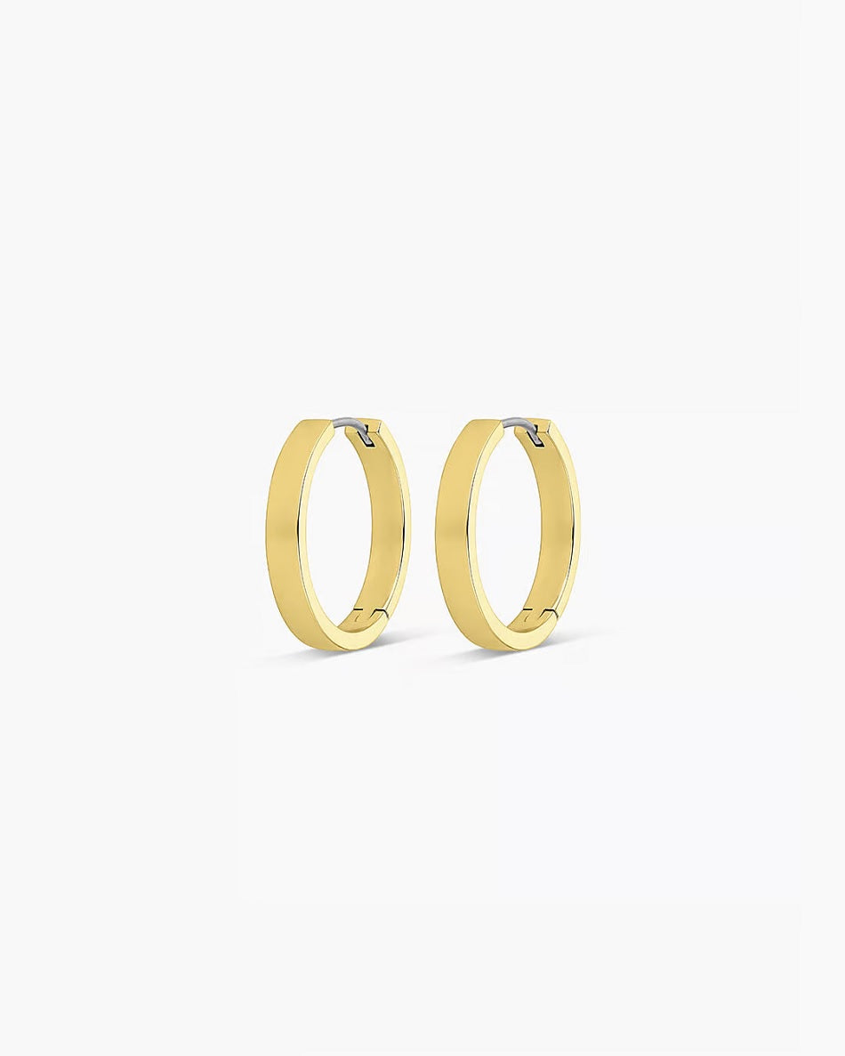 Womens Rose Hoops - Gold