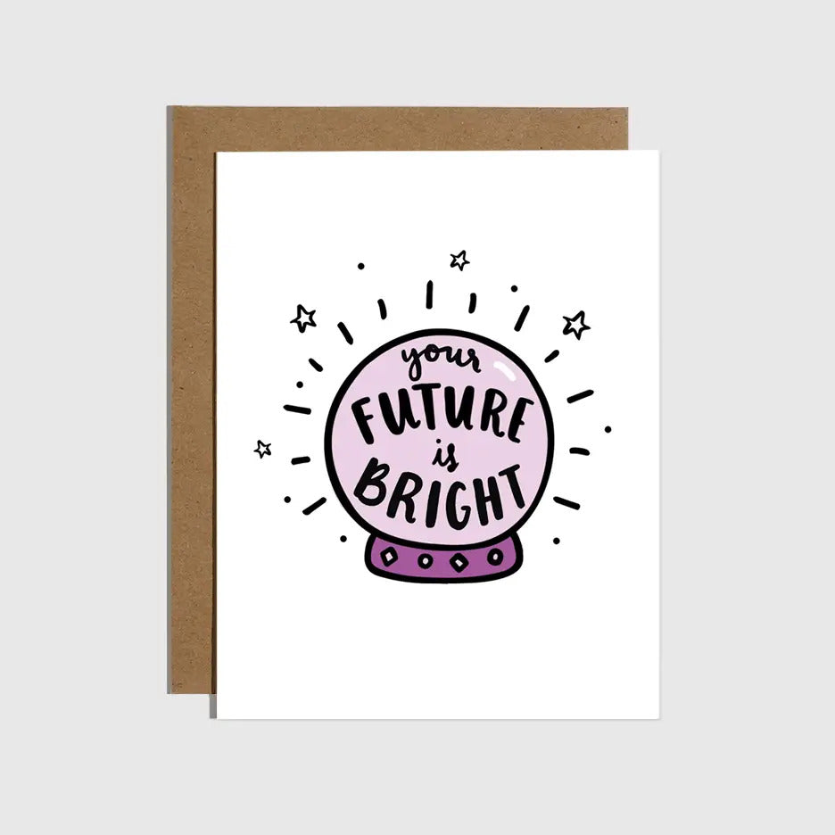 Crystal Ball Future Is Bright Graduation Card