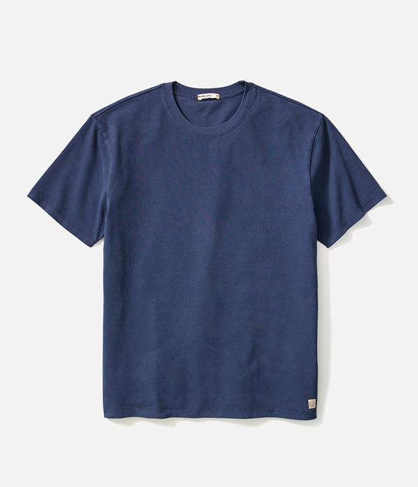 Mens Luxe 250 Relaxed Tee in Mood Indigo